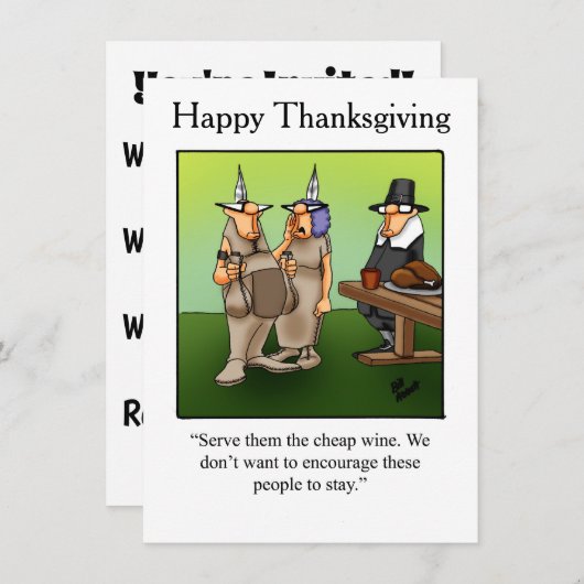 Thanksgiving Humor Uitnodigingen "Spectickles" (Voorkant / Achterkant)