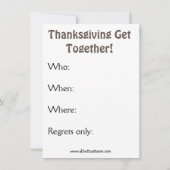 Thanksgiving Humor Uitnodigingen "Spectickles" (Achterkant)