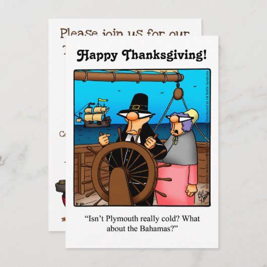 Thanksgiving Humor Uitnodigingen "Spectickles" (Voorkant / Achterkant)