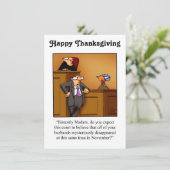 Thanksgiving Humor Uitnodigingen "Spectickles" (Staand voorkant)