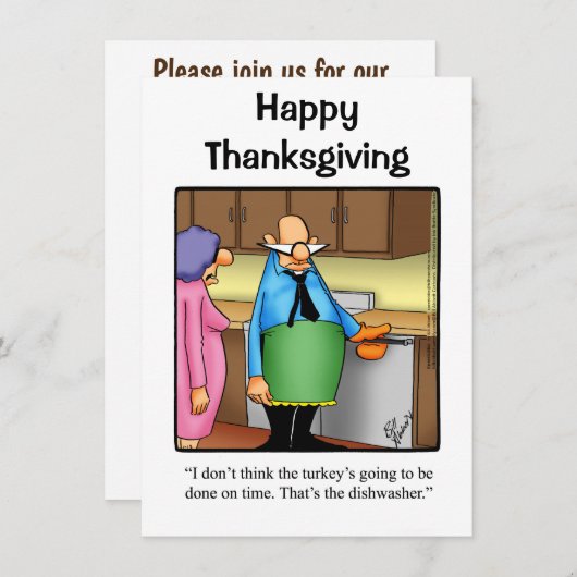 Thanksgiving Humor Uitnodigingen "Spectickles" (Voorkant / Achterkant)