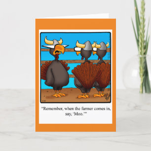 Thanksgiving Humor Wenskaart Feestdagen Kaart