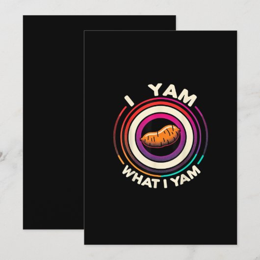 Thanksgiving - I Yam What I Yam Feestdagenkaart (Voorkant / Achterkant)