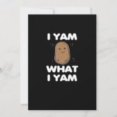 Thanksgiving I Yam What I Yam Funny Fall Classic Feestdagenkaart (Voorkant)