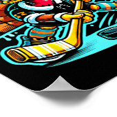 Thanksgiving Ice Hockey Turkey Day Fall Poster (Hoek)