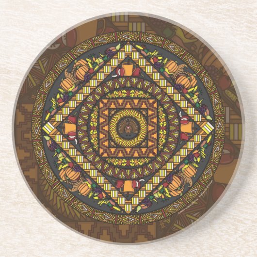 Thanksgiving Iconen Onderzetters (Voorkant)