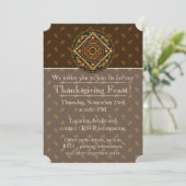 Thanksgiving Iconen Party Invitation Kaart (Staand voorkant)