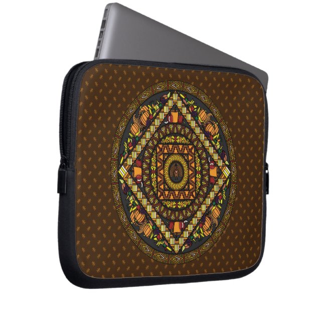 Thanksgiving Icons Laptop Hoes (Voorkant Rechts)