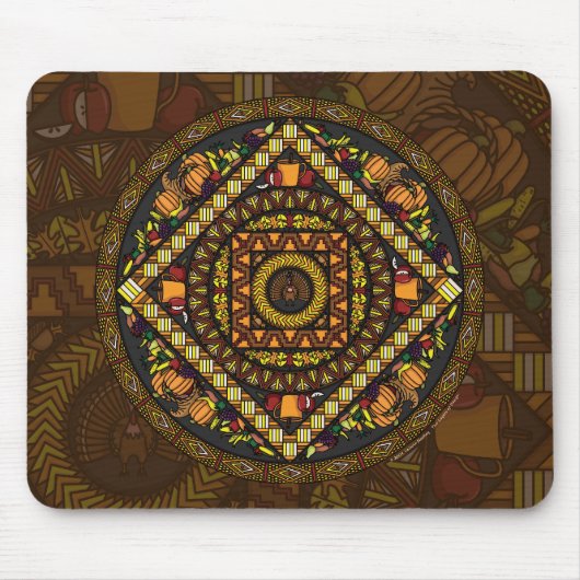 Thanksgiving Icons Mousepad Muismat (Voorkant)