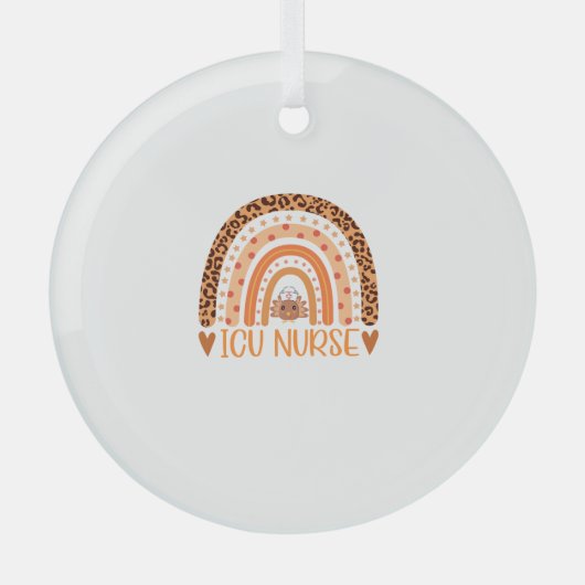 Thanksgiving ICU Nurse Rainbo Glas Ornament (Voorkant)