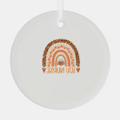 Thanksgiving ICU Nurse Rainbo Glas Ornament (Achterkant)