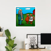 Thanksgiving "Ik ben met heerlijk" Poster (Thuiskantoor)