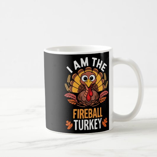 Thanksgiving I'm The Fireball Turkey Funny Matchin Koffiemok (Rechts)