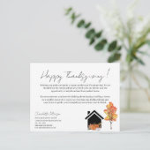 Thanksgiving in de handel brengen van onroerend go feestdagenkaart (Staand voorkant)