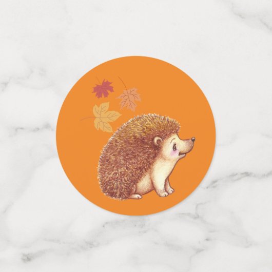 Thanksgiving in de herfst van egel confetti (Kleine voorkant)
