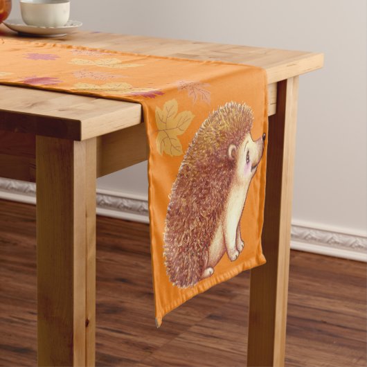 Thanksgiving in de herfst van egel korte tafelloper (Voorbeeld)