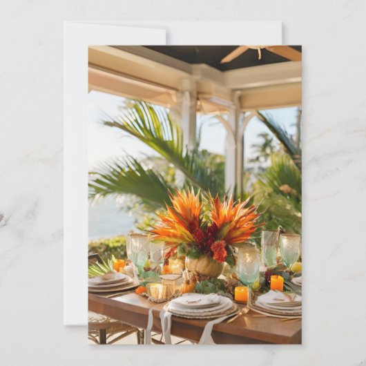 Thanksgiving in de Tropen Feestdagenkaart (Voorkant)