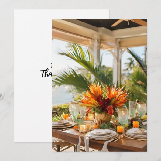 Thanksgiving in de Tropen Feestdagenkaart (Voorkant / Achterkant)