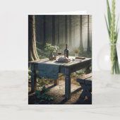 Thanksgiving in een bos kaart (Voorkant)