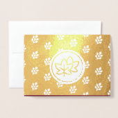 Thanksgiving in herfst bladeren en bessen folie kaarten (Voorkant met envelop)