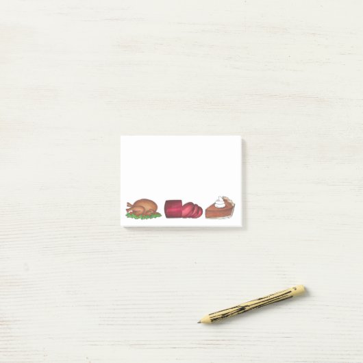 Thanksgiving in het binnenland van Turkije kruiden Post-it® Notes (Op bureau)
