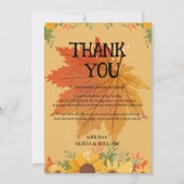 Thanksgiving in het najaar bedankkaart (Voorkant)