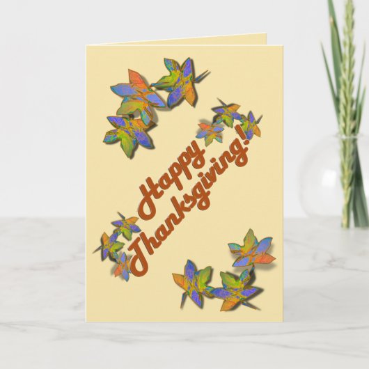 Thanksgiving in het najaar feestdagen kaart (Voorkant)