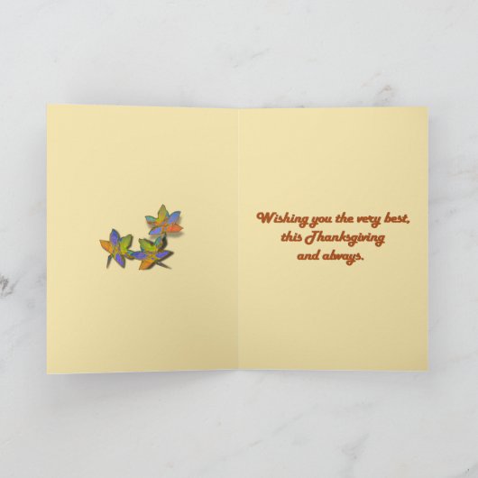 Thanksgiving in het najaar feestdagen kaart (Binnen)