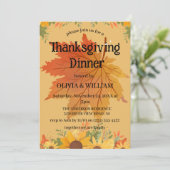 Thanksgiving in het najaar kaart (Staand voorkant)