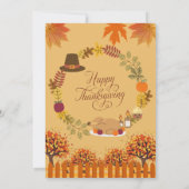 Thanksgiving in het najaar kaart (Achterkant)