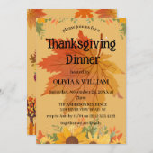 Thanksgiving in het najaar kaart (Voorkant / Achterkant)