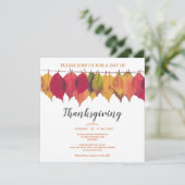 Thanksgiving in het najaar laat Sjabloon achter Kaart (Staand voorkant)