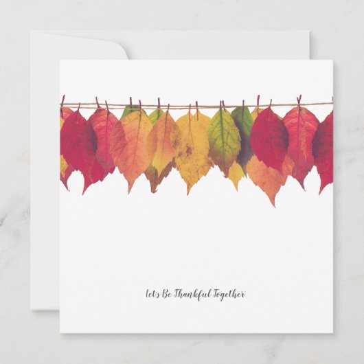 Thanksgiving in het najaar laat Sjabloon achter Kaart (Achterkant)