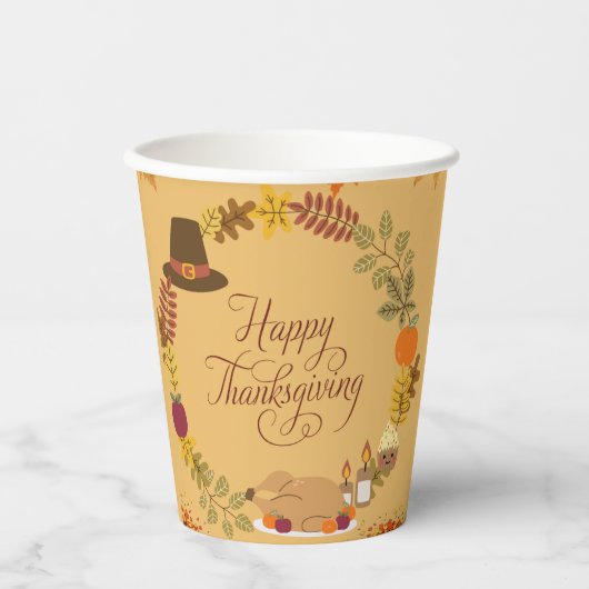 Thanksgiving in het najaar papieren bekers (Voorkant)