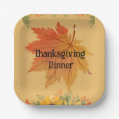 Thanksgiving in het najaar papieren bordje (Voorkant)