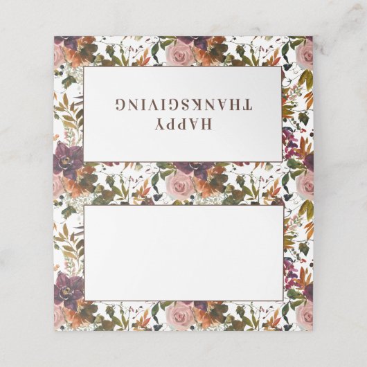 Thanksgiving in het najaar plaatskaartje (Buitenkant ongevouwen)