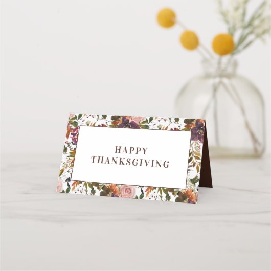 Thanksgiving in het najaar plaatskaartje (Achterkant)