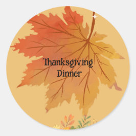 Thanksgiving in het najaar ronde sticker