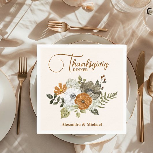 Thanksgiving in het najaar servet