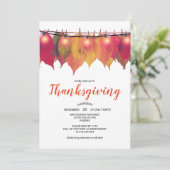 Thanksgiving in najaar laat  verlichting kaart (Staand voorkant)