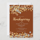 Thanksgiving in najaar laat  verlichting kaart (Voorkant)