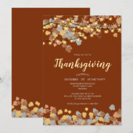 Thanksgiving in najaar laat verlichting kaart