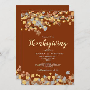 Thanksgiving in najaar laat  verlichting kaart