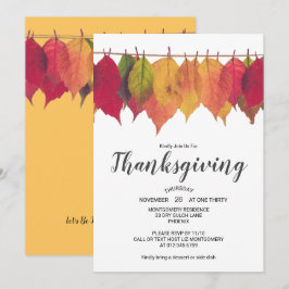 Thanksgiving in najaar laat verlichting kaart