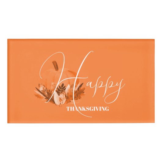Thanksgiving in Orange Naambadge (Voorkant)