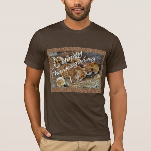 Thanksgiving in paddenstoelen t-shirt (Voorkant)