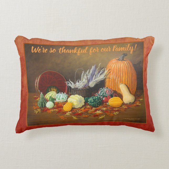 Thanksgiving "In seizoen" Accent Kussen (Voorkant)