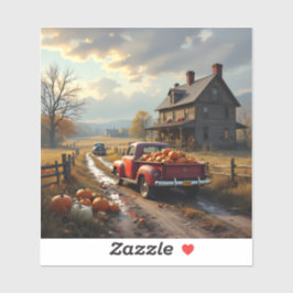 Thanksgiving in the country sticker