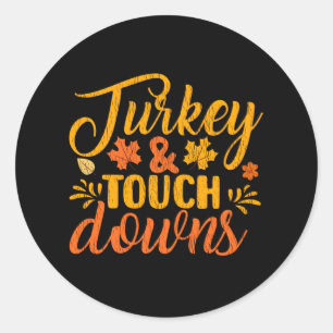 Thanksgiving in Turkije - Aandoeningen - Football Ronde Sticker