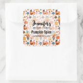 Thanksgiving in Turkije en Spanje Pattern Candle B Vierkante Sticker (Tas)